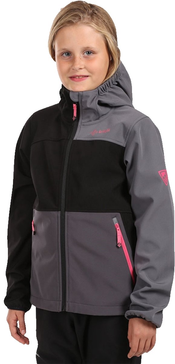 Kilpi Ravia Softshelljack 14 Years Meisjes Zwart