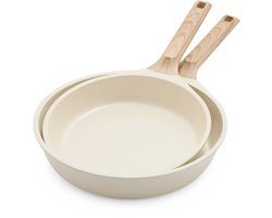 Enjoy koekenpannenset Olive Green 2-delig + Panbeschermers