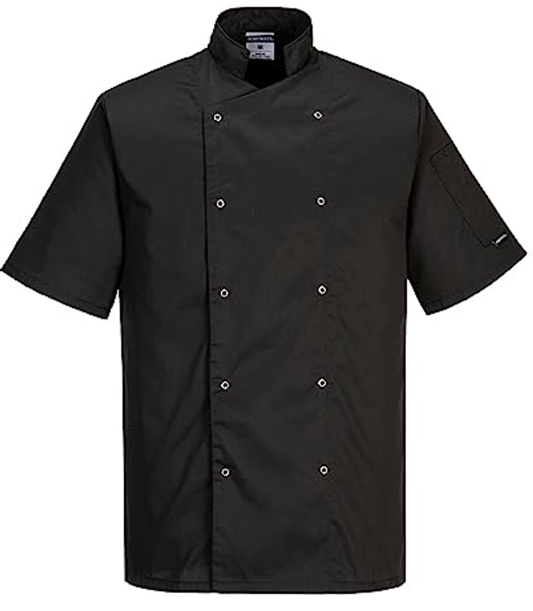 Moderne Lichtgewicht Koks Jack Korte Mouwen Zwart XXXL