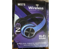 Wireless M575 Over-ear Koptelefoon (blauw) - Draadloze Bluetooth Headset Met Hi-fi Geluid En Microfoon - Comfortabele Hoofdtelefoon Met Usb Oplaadkabel