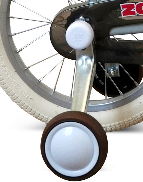 Zonix Kinderfiets 14 Inch Jongensfiets - Pastel Slate Blue Met Zijwieltjes - Leeftijd 3-5 Jaar - Kledingmaat 98-108 van Zonix — afbeelding 2