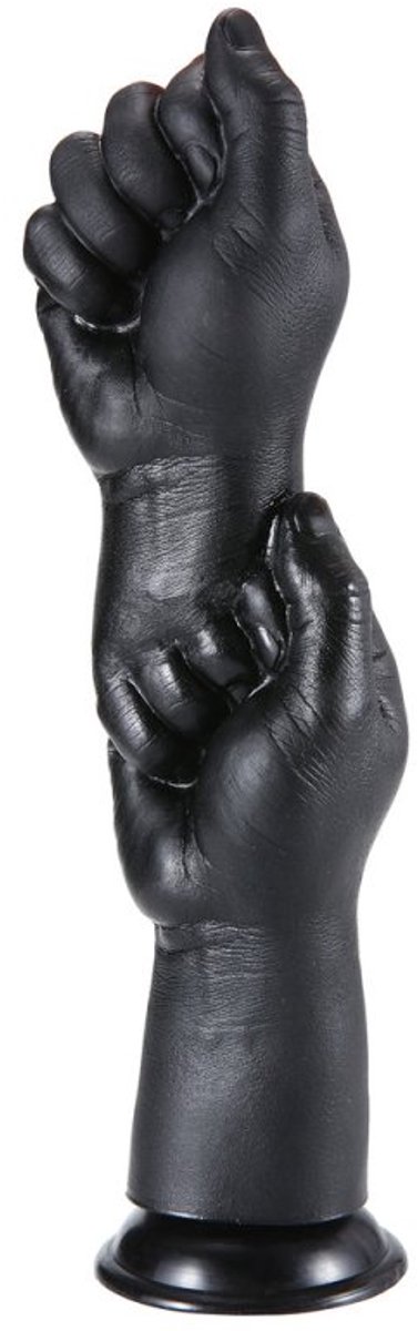 X-MEN 37 x 8,5 cm Hand Fisting Dildo Zwart met zuignap