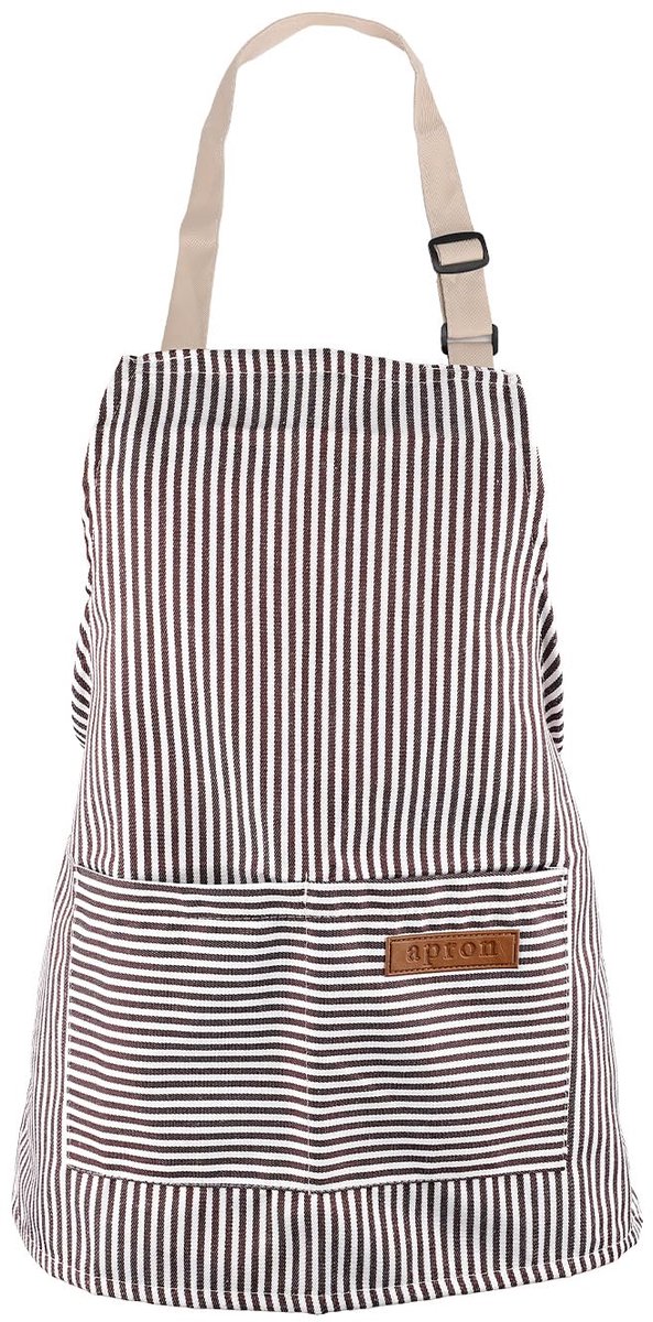 Kids Aprons, Polyester Cotton Kids Cooking Aprons with 2 Pockets Striped Kids Apron Adjustable Kids Painting Apron for Boys and Girls (Grey), Grey