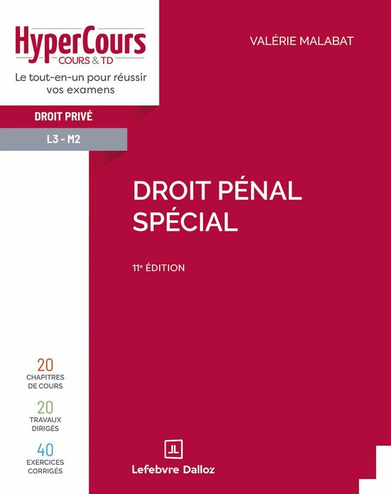 HyperCours - Droit pénal spécial 11ed - cover