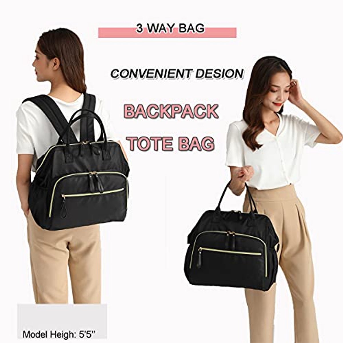 Convenient Water Resistant Diaper Backpack with Anti-Theft Pockets and Stroller Clips