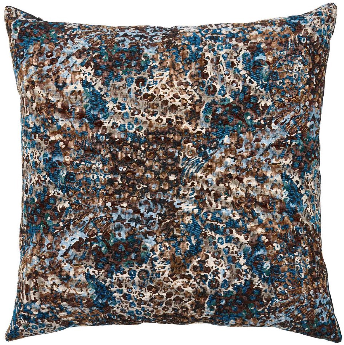 Lova sierkussen 45×45cm blauw, bruin.