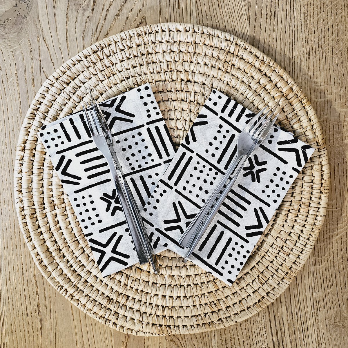 Set van 8 Servetten | 40x40cm | 100% Katoen African Print