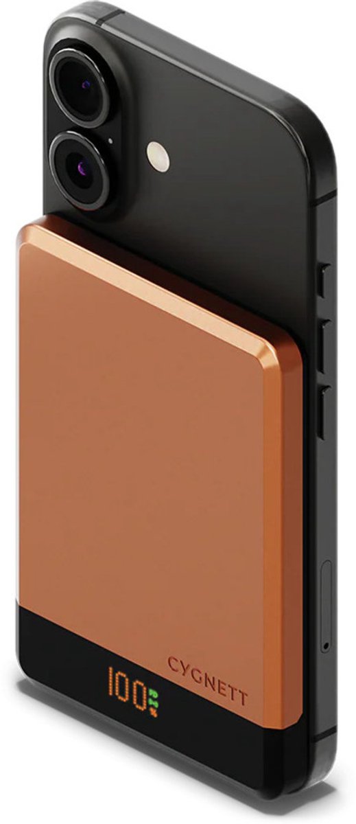 Cygnett MagSlim 5.000mAh Powerbank - Koper