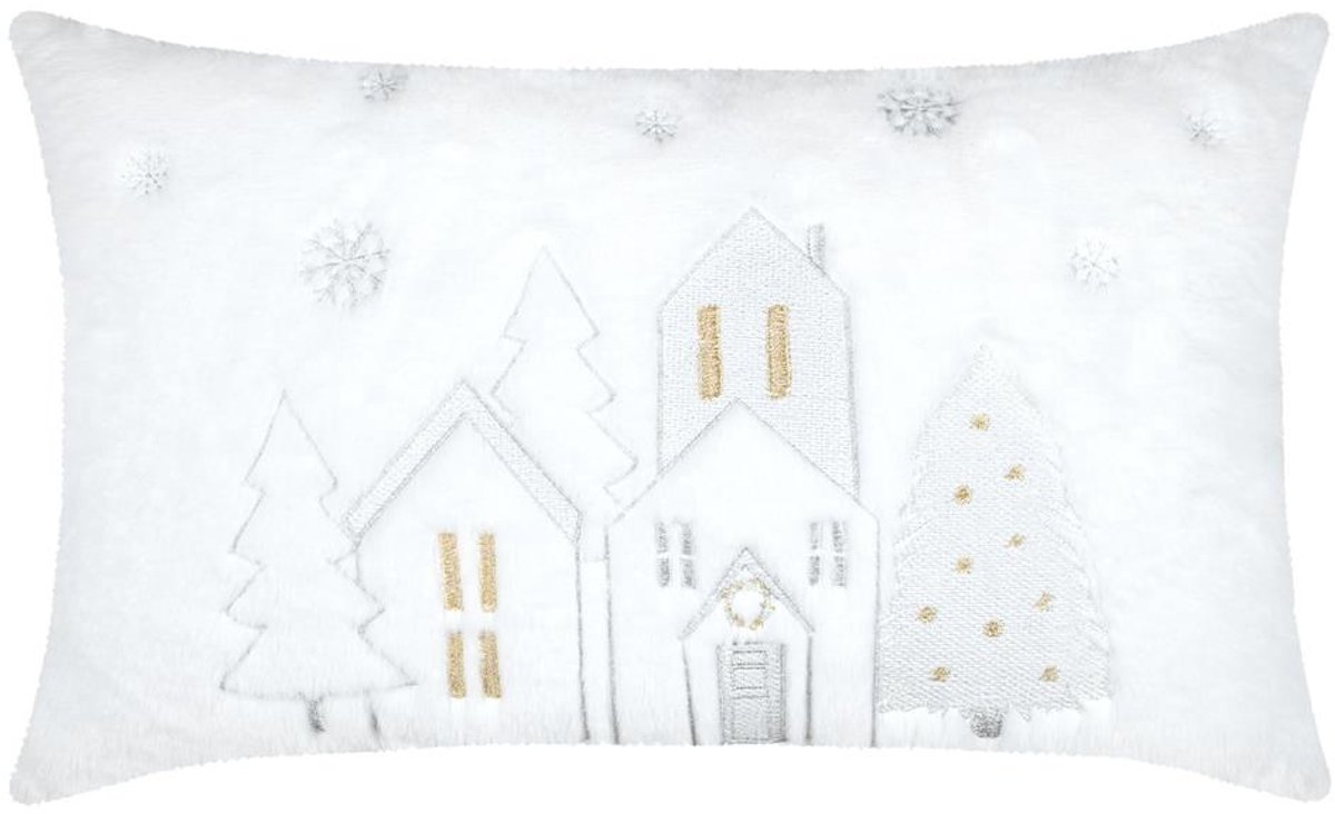 Kerstkussen HOHOHO, fluffy, 30 × 50 cm