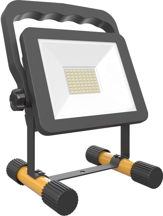 Ledvion - Lampe de chantier LED rechargeable USB-C - 30 W - 6 500 K - 3 000 lm - IP54