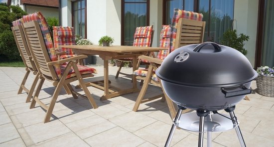 BBQ Collection Barbecue Rond Kogelbarbecue Houtskool BBQ met Deksel en Wielen Opbergrooster van BBQ Collection — afbeelding 2