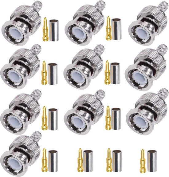 Euroharry BNC-Stecker Twist-On Kabeladapter Für Koaxialkabel RG59 Rg62 Adapter S0h230j3