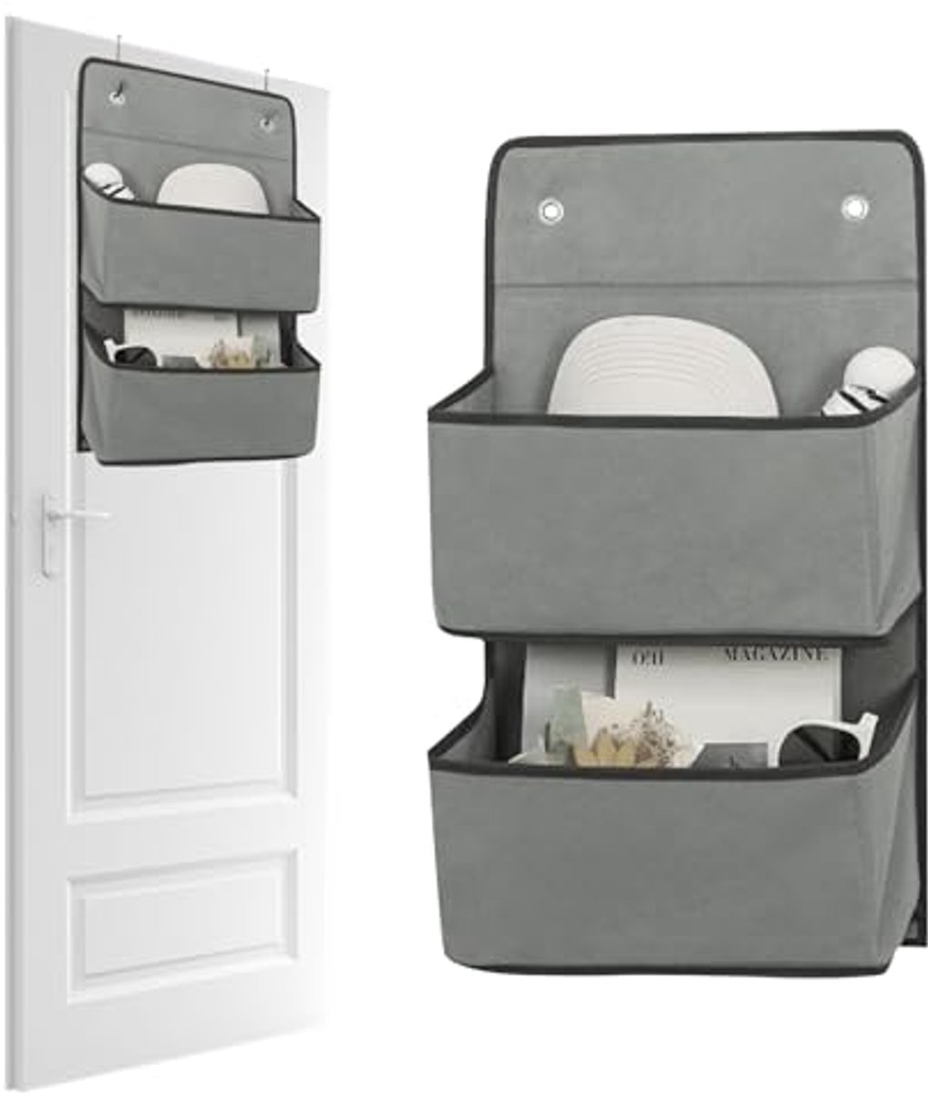 Hangende badkamerorganizer met haken - 2 stuks ruimtebesparende opbergtas