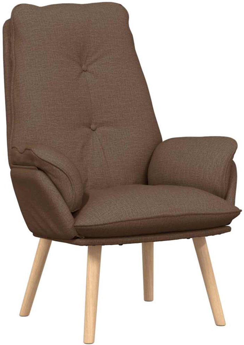 vidaXL Fauteuil - Bruin - 69 - x - 74 - x - 93 - cm - Polyester - en - multiplex