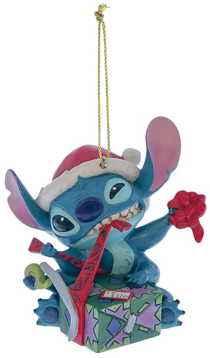 Stitch met Kerstcadeau Ornament