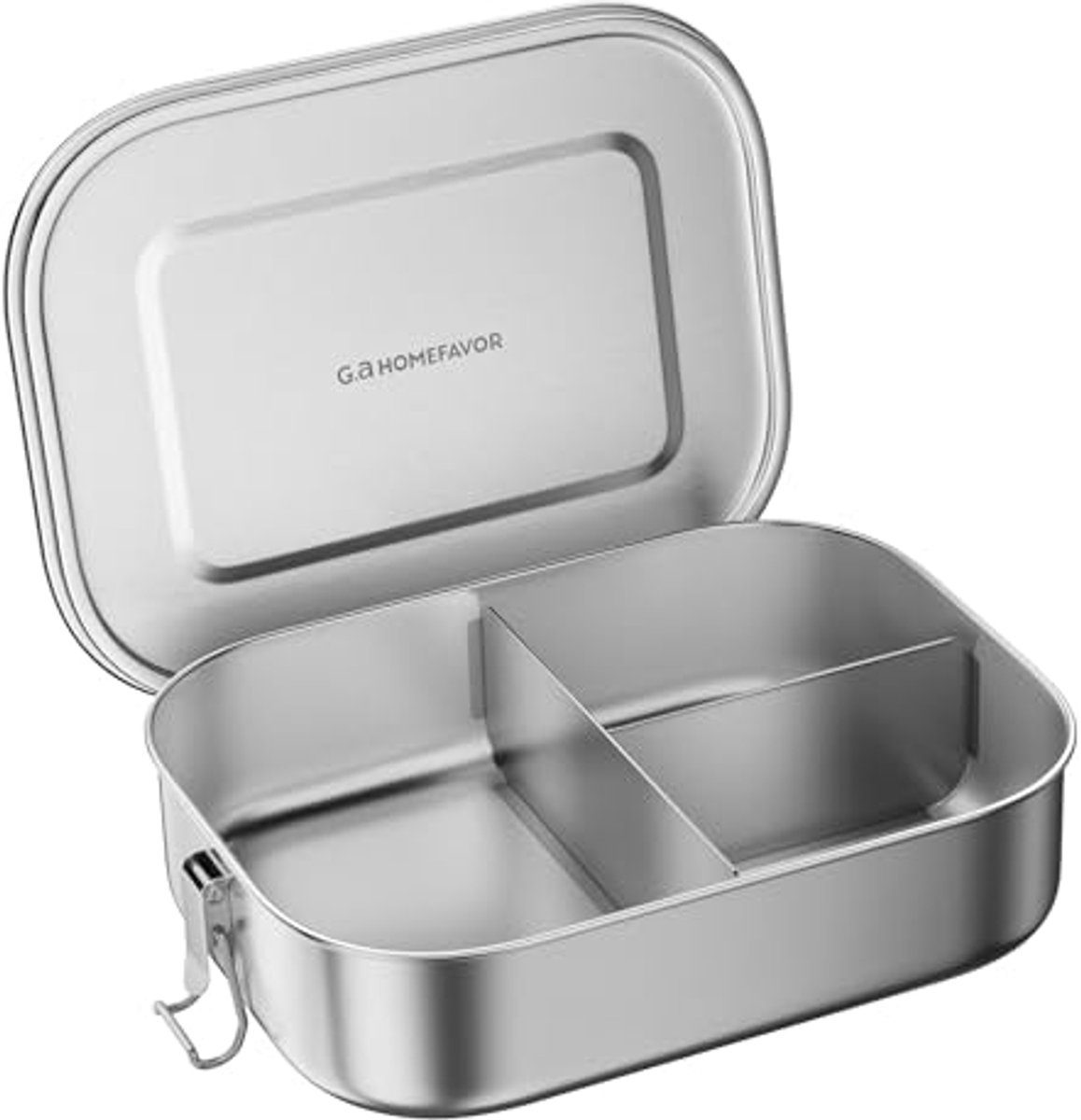 Stainless Steel Bento Lunchbox 1400ml met 3 Compartimenten