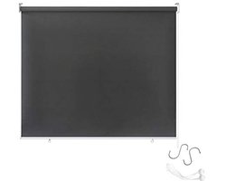 Weerbestendig Rolgordijn voor Buiten - Zonwering voor Balkon en Terras - UV Bescherming en Thermische Reflectie - 180 x 140 cm, Antraciet