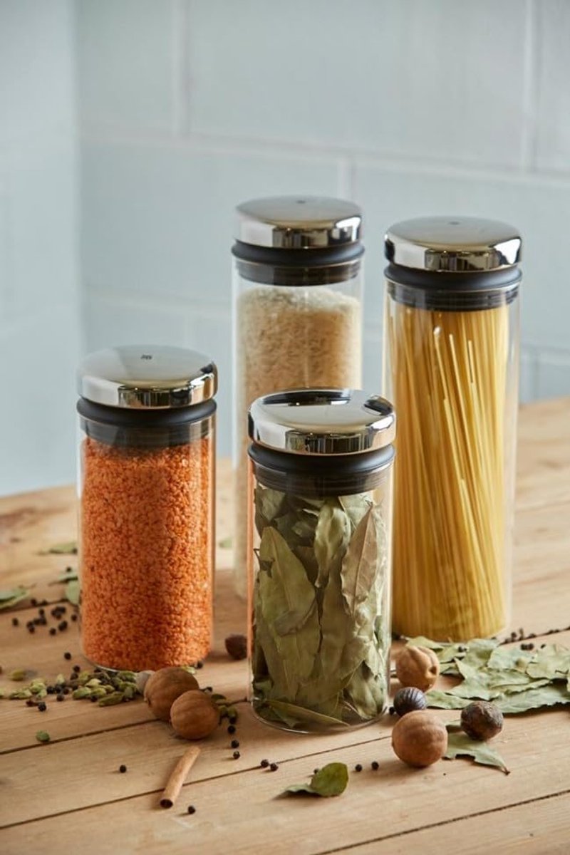 Airtight Storage Jar 2L - High-Quality Glass, Stylish Transparent Design, Dishwasher Safe