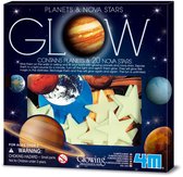 4M Glow In The Dark Stickers - Planeten En Supernova - 20 Sterren - Muurdecoratie Kids - 3 Jaar