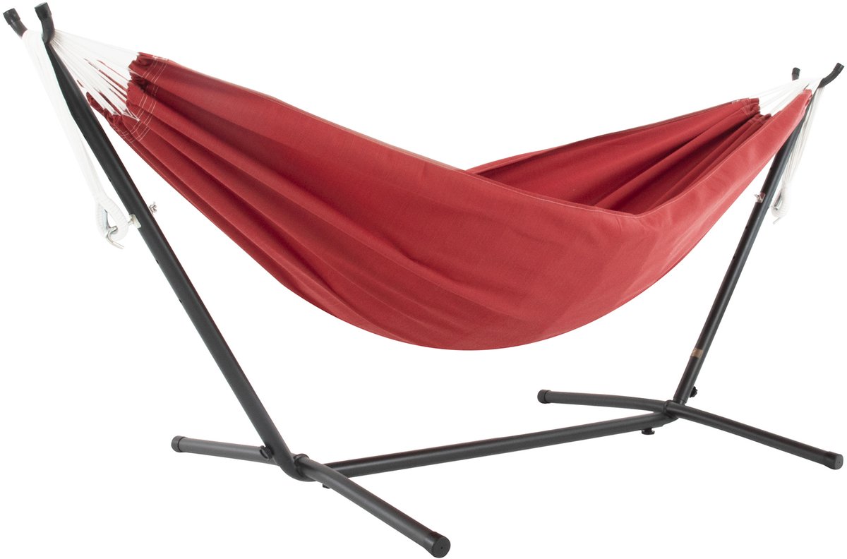 Vivere Sunbrella® Hangmat met Standaard - Crimson