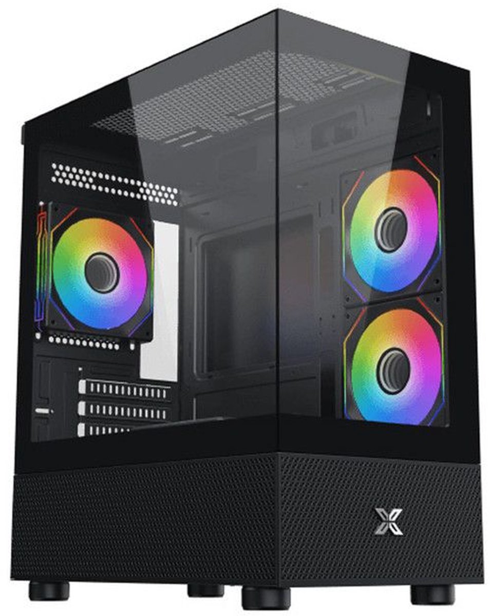 PC-behuizing - XIGMATEK - Alphard M - Minitower - M-ATX - Gehard glas - ARGB - Zwart