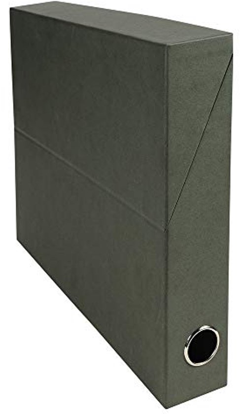 Exacompta - ref. 89529E - 1 transportdoos Canvas - 90 mm rug - Met metalen grijpgat - Formaat A4 - Afmetingen: 25,5 x 34 x 9 cm - Gele kleur - Gemonteerd geleverd