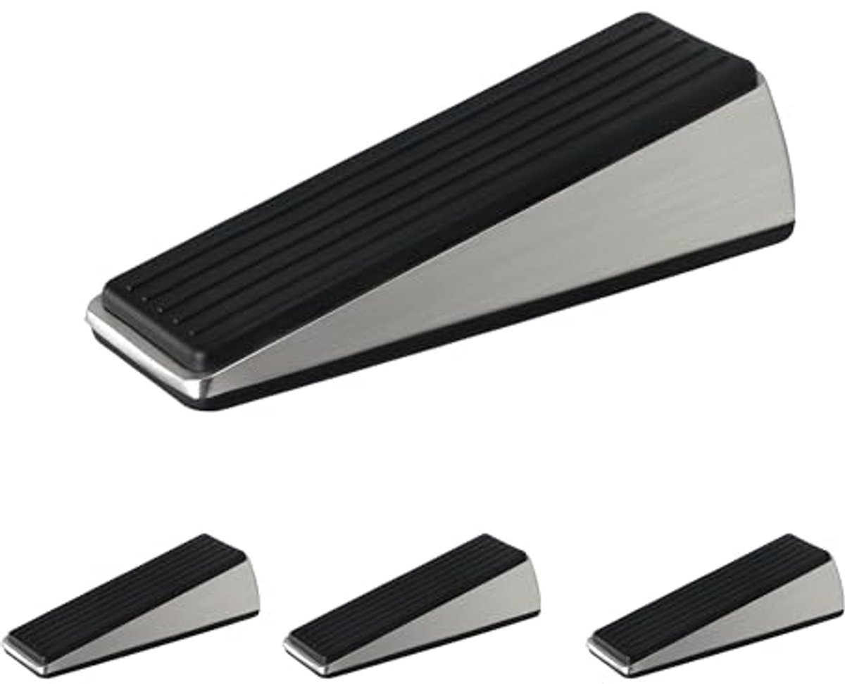 4 Stuks Robuuste Deurstoppers van Hoogwaardige Legering en Rubber voor Diverse Deuren