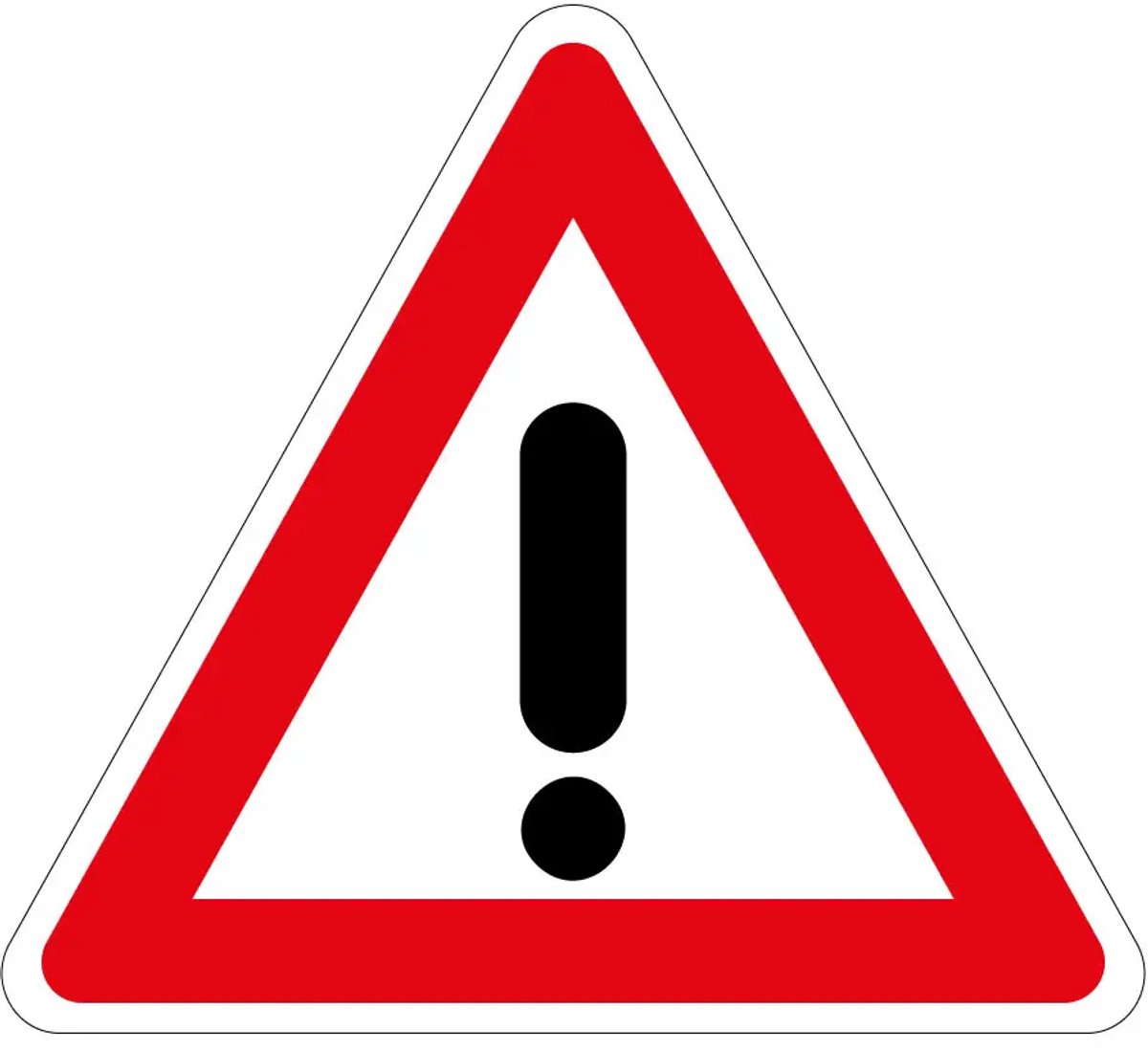 Let op gevaar sticker - J37 | 20 cm