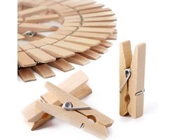Houten Wasknijpers voor Foto Decoratie Ambacht Cadeaus Knutselen Schoolprojecten – 100 Stuks 25 mm