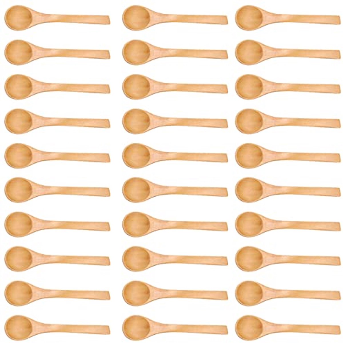 30 Stuks Mini Houten Lepels voor Koken en Mixen