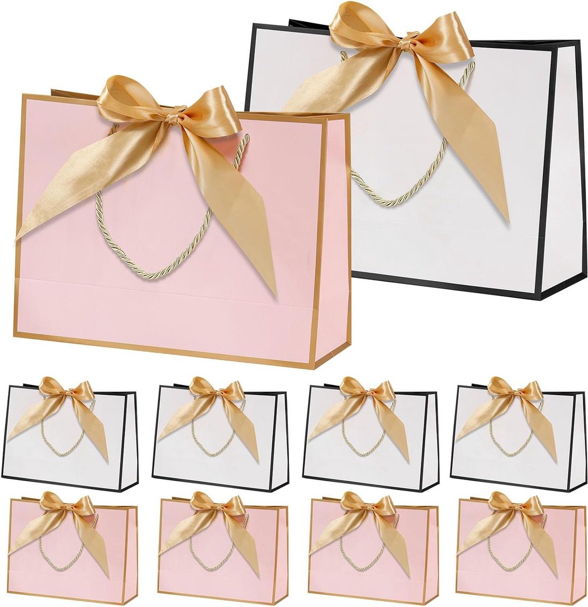 Jhubers Goods - 10 stuks Cadeauzakje Groot 32x25x11cm voor Verjaardag en Huwelijkscadeau