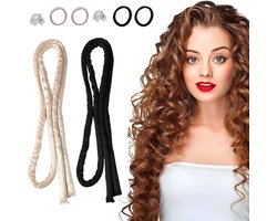 2 pieces curlers at night - heatless curling band - heat free curls - overnight curls - no heat - curls for sleeping - thin curls - headband for long and short hair - comfortabele haaraccessoires