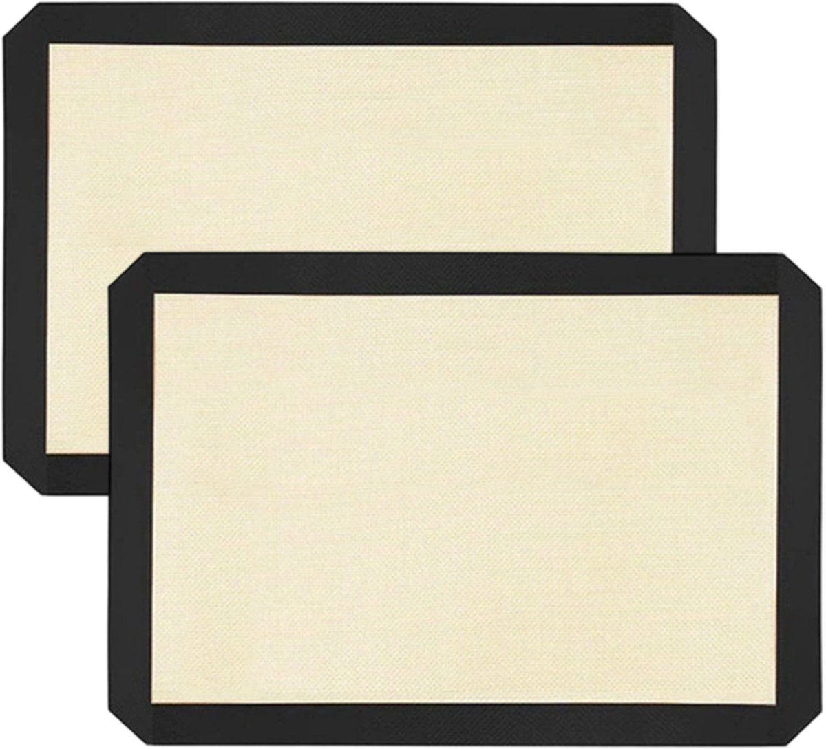 longziming Siliconen Bakmatten - 2 Stuks - Siliconen - 40x30 cm - Herbruikbaar - BPA-vrij – Anti-aanbak - Voor Koekjes, Brood, Fondant, Taart, Pizza