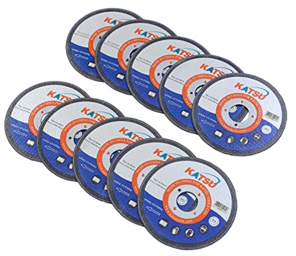Snijschijven set 76 mm - 10-delige metalen afgewerkte wielen voor mini haakse slijpmachines