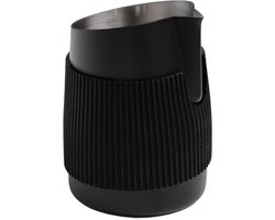 Melkkannetje Opschuim zonder handvat - 400ml – Zwart – RVS – Melkopschuimkan – Melkkan – Espressomachine - Barista Essentials