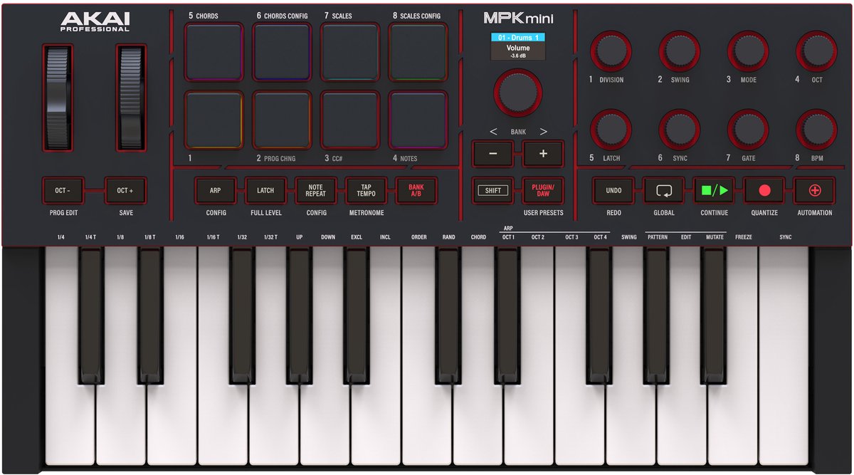 AKAI Professional MPK mini IV Black - Midi Keyboard thumbnail 2