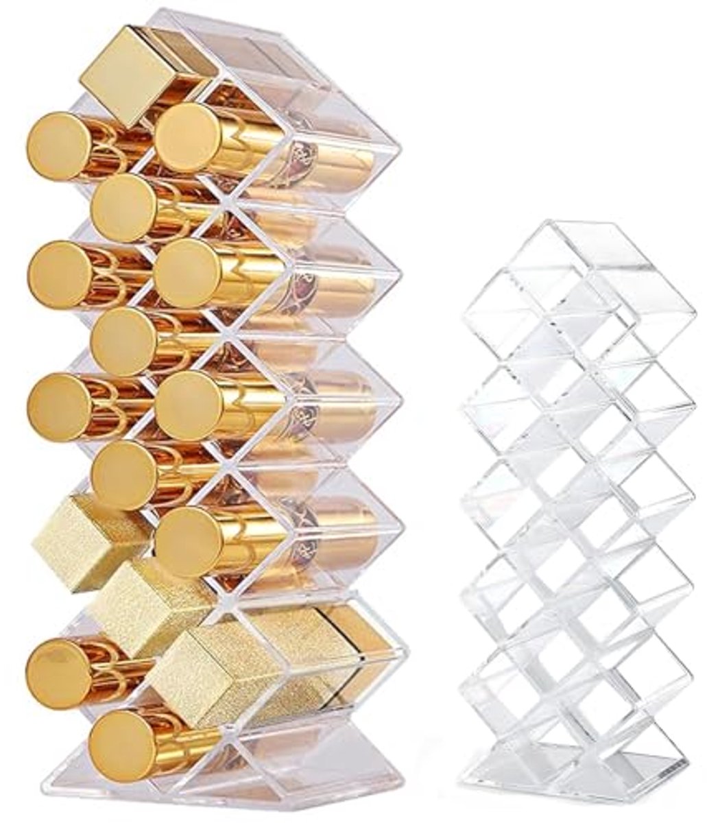 Lipstick Organizer - 16 Plaatsen Acryl Houder voor Make-up Opslag