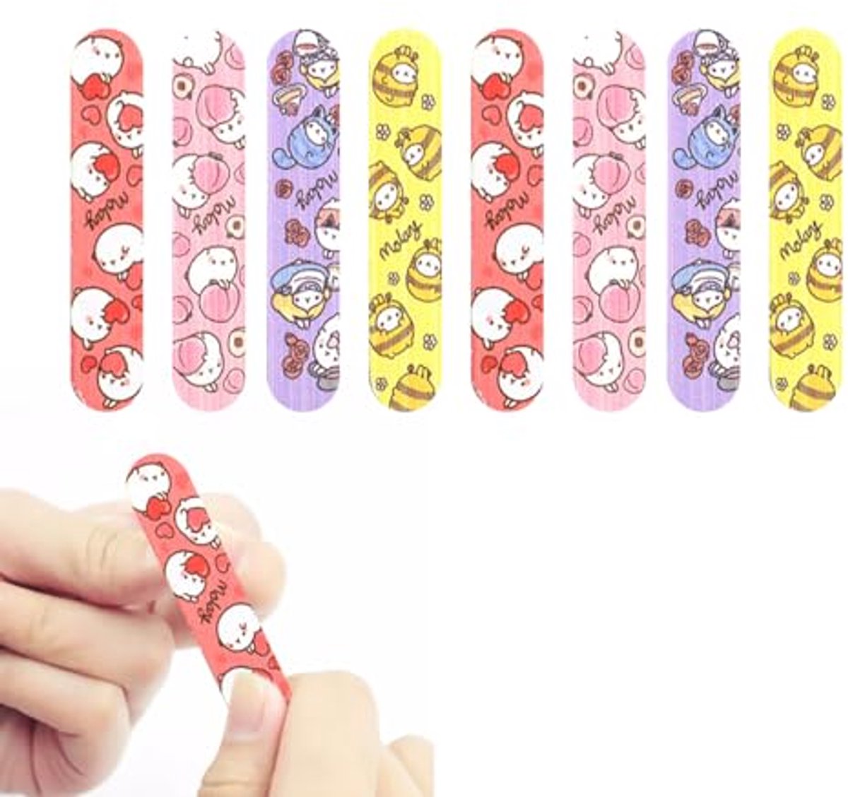 Professionele nagelvijlset met 8 kleurrijke nagelvijlen voor nagelverzorging en nail art