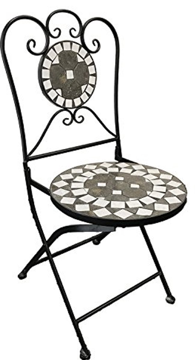 Inklapbare mozaïek tuinstoel voor balkon en terras - Cirkel design