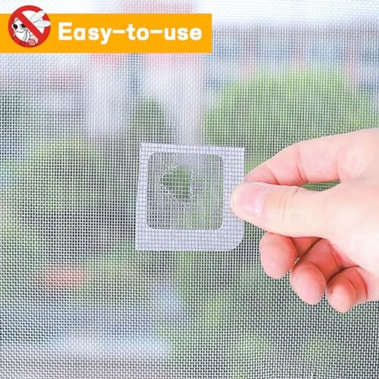 140 Stuks Vliegengaas Reparatietape voor Ramen - Zelfklevende Mosquito Net Kit — afbeelding 5