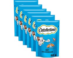Catisfactions Snacks - Kattensnoepjes - Zalm - 6 x 60g