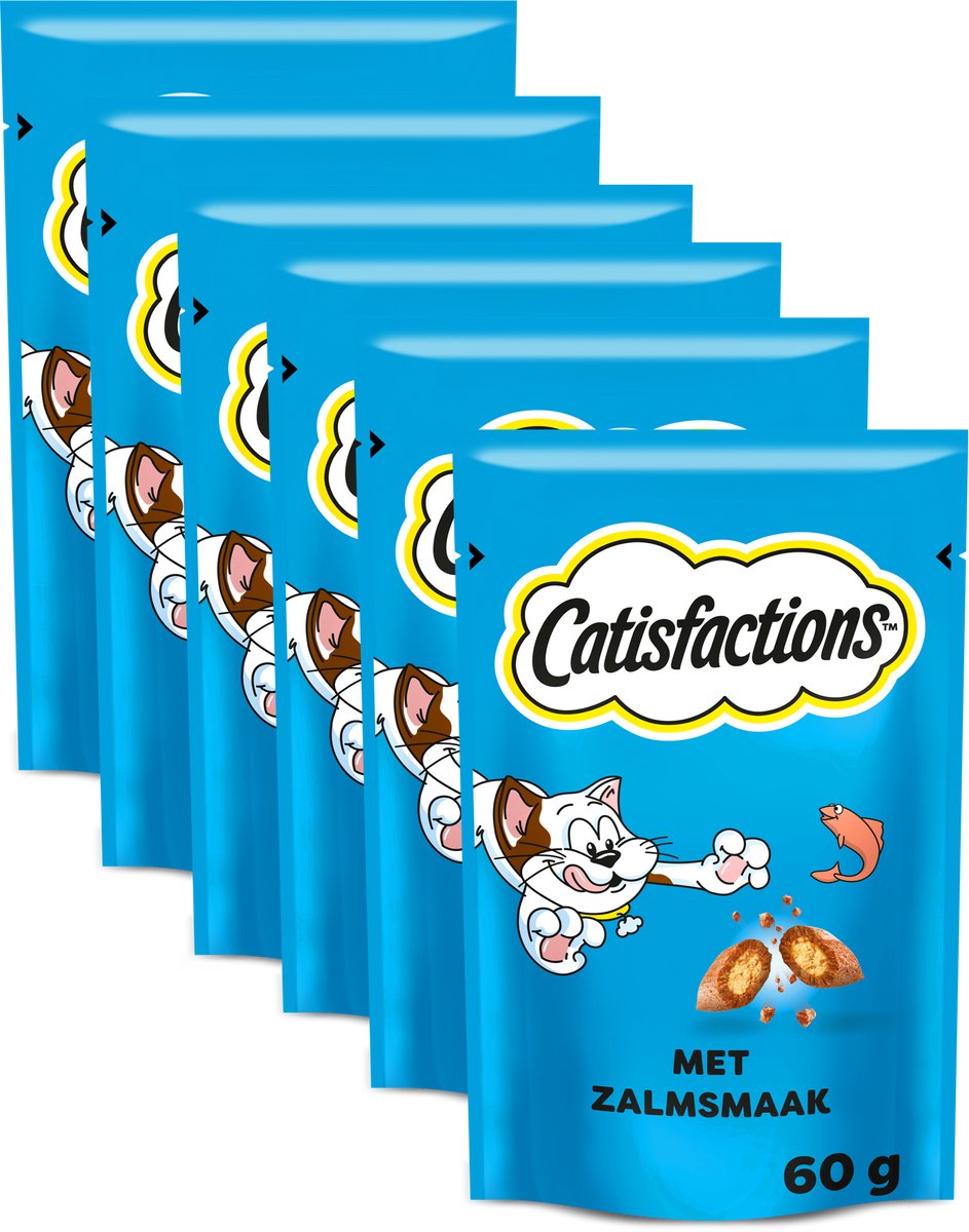 Catisfactions Kattensnack - Zalm - 6 x 60 gr