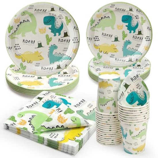 DriSubt Jungle Party Servies Set voor 25 Gasten, 125 Stuks