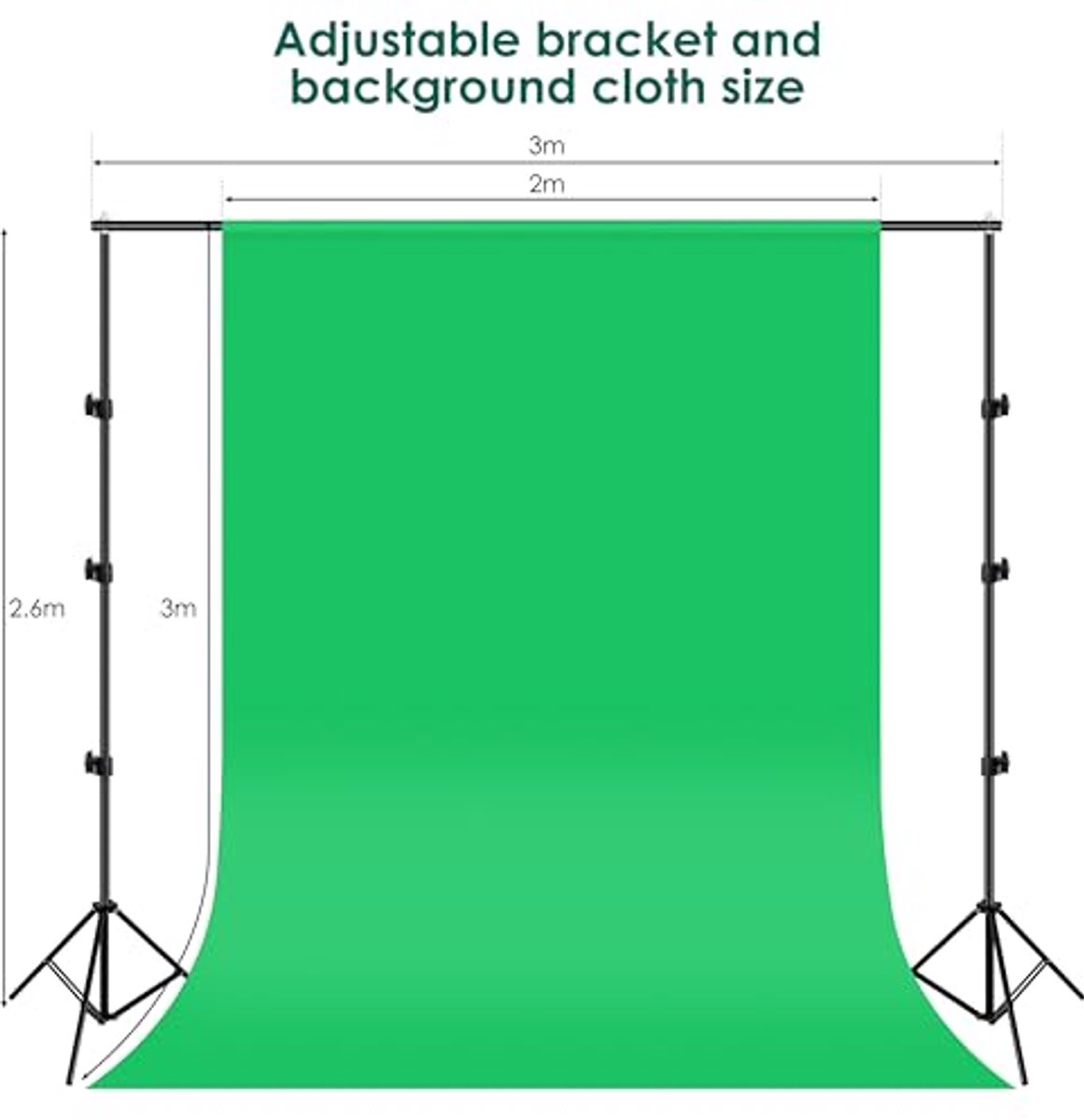 Professionele Fotostudio Set met Achtergrond en Softbox voor Videofotografie