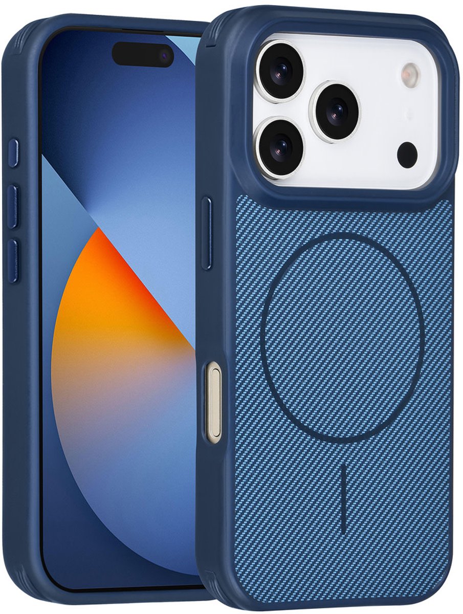 TUNIQ Back cover voor iPhone 17 Pro - MagSafe - Antishock - Blauw