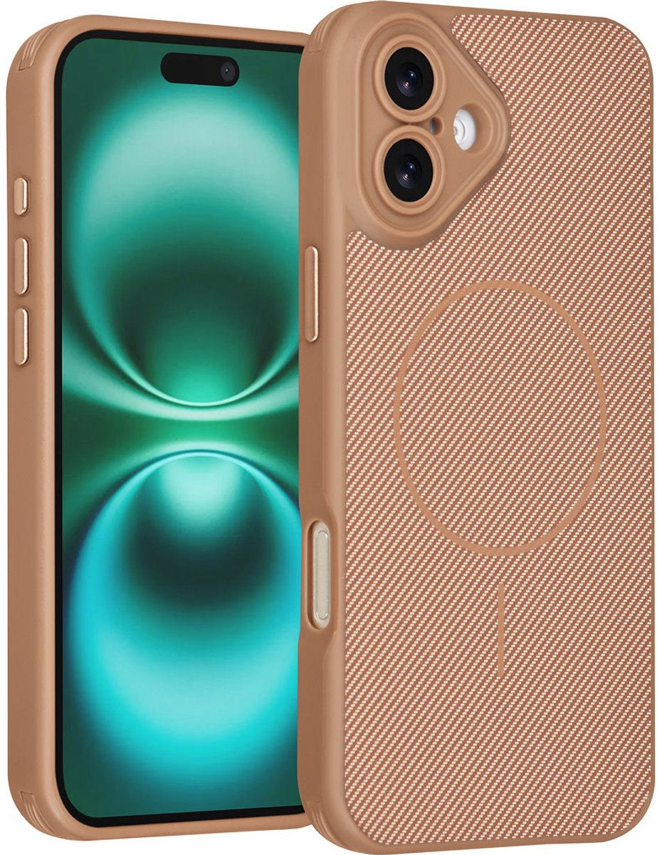 TUNIQ Back cover voor iPhone 16 Plus - MagSafe - Antishock - Goud