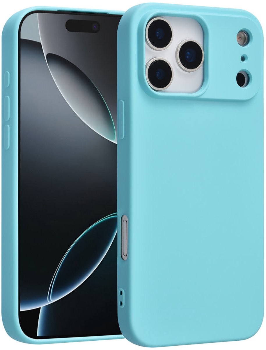 TUNIQ Back cover voor iPhone 17 Pro Max - Coral Blue - Slank & Antislip - Verhoogde Randen