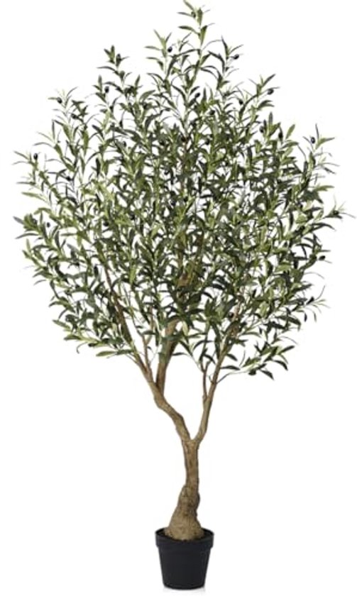 Olivier artificiel 180 cm - Grande plante artificielle résistante aux UV pour salon et bureau