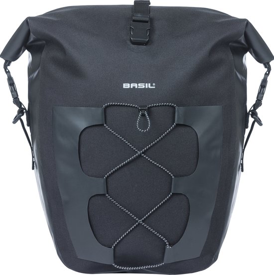 Basil Navigator Waterproof L enkele tas MIK Hooks- 25-31L- zwart