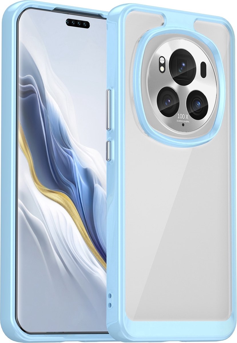 Hoesje geschikt voor HONOR Magic6 Pro - Phonesta Acrylic Hybrid Back Cover - Blauw